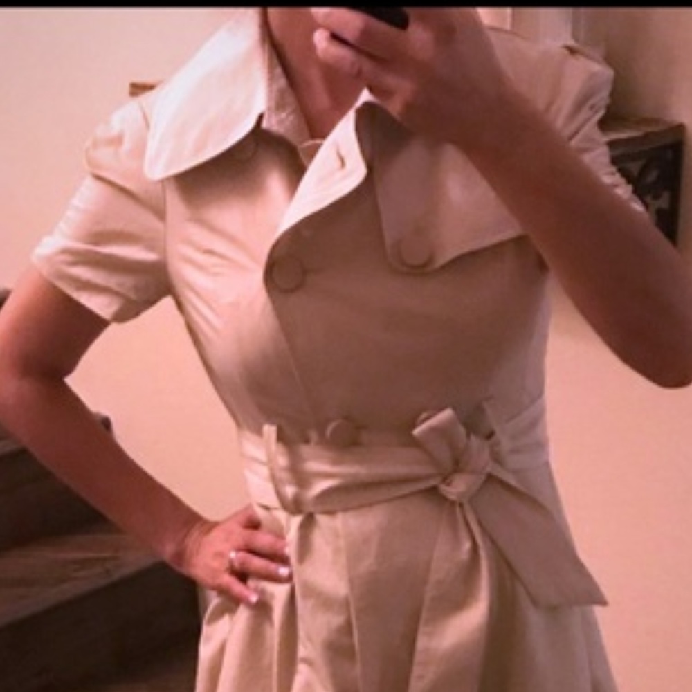 Bebe Short Sleeve Trench Coat